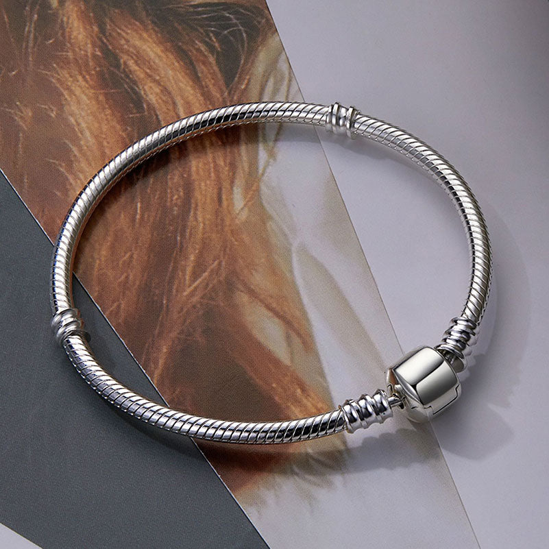 Classic Snake Chain Bracelet for Charms in 925 Sterling Silver - Aspect Jewellery