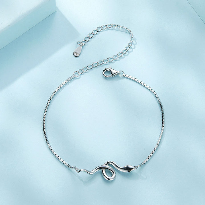 Cubic Zirconia Snake Bracelet in 925 Sterling Silver - Aspect Jewellery