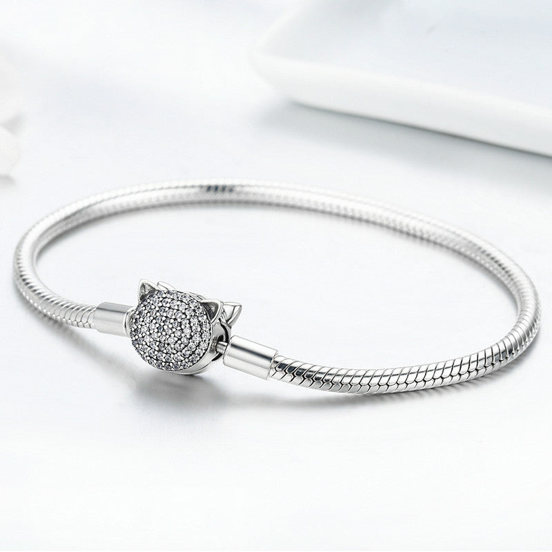 Cat Snake Chain Bracelet for Charms in 925 Sterlng Silver - Aspect Jewellery