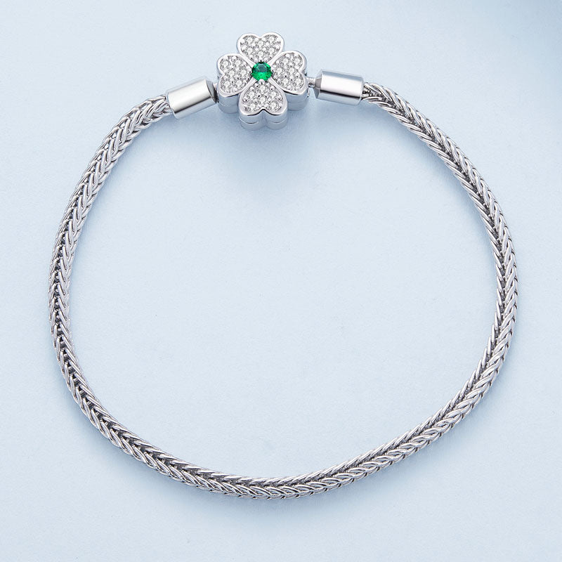 Clover Snake Chain Bracelet for Charms in 925 Sterling Silver - Aspect Jewellery