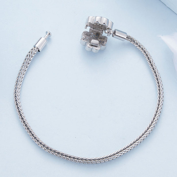 Clover Snake Chain Bracelet for Charms in 925 Sterling Silver - Aspect Jewellery