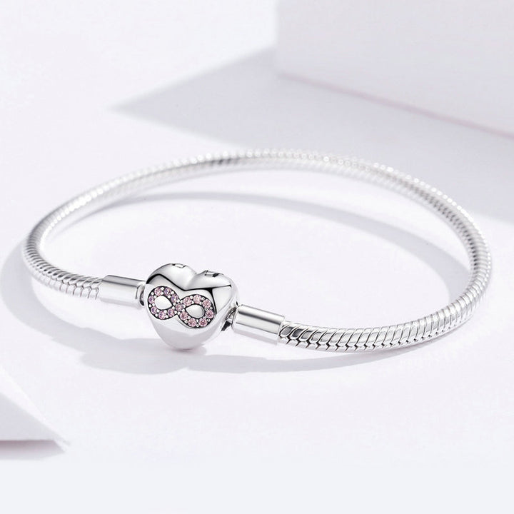 Heart Snake Chain Bracelet for Charms in 925 Sterling Silver - Aspect Jewellery