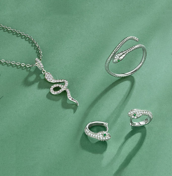 Snake Jewellery Set in Sterling Silver - ASPECT Jewellery