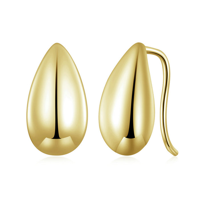 Teardrop Stud Earrings in 925 Sterling Silver - Aspect Jewellery#color_gold