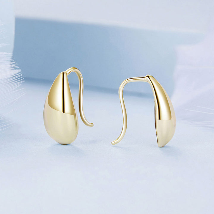 Teardrop Stud Earrings in 925 Sterling Silver - Aspect Jewellery#color_gold