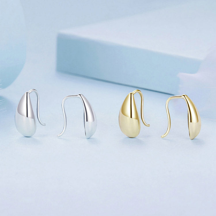 Teardrop Stud Earrings in 925 Sterling Silver - Aspect Jewellery#color_gold