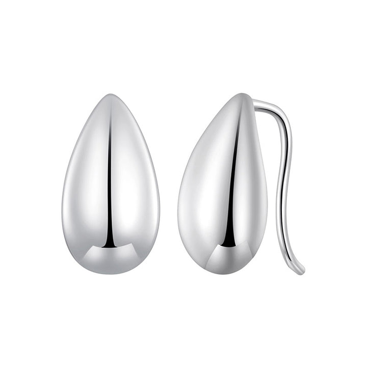 Teardrop Stud Earrings in 925 Sterling Silver - Aspect Jewellery#color_silver