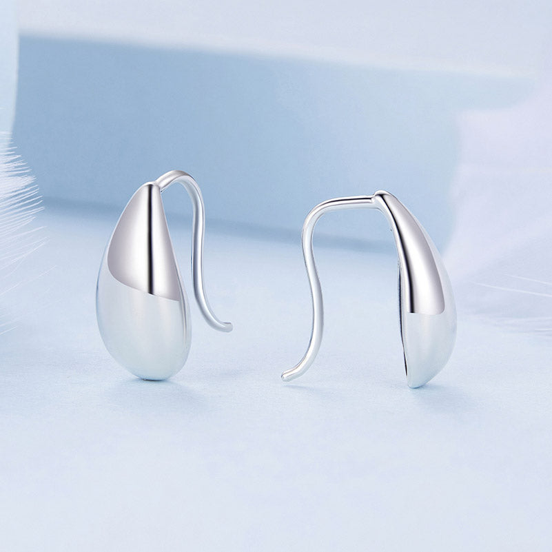 Teardrop Stud Earrings in 925 Sterling Silver - Aspect Jewellery#color_silver