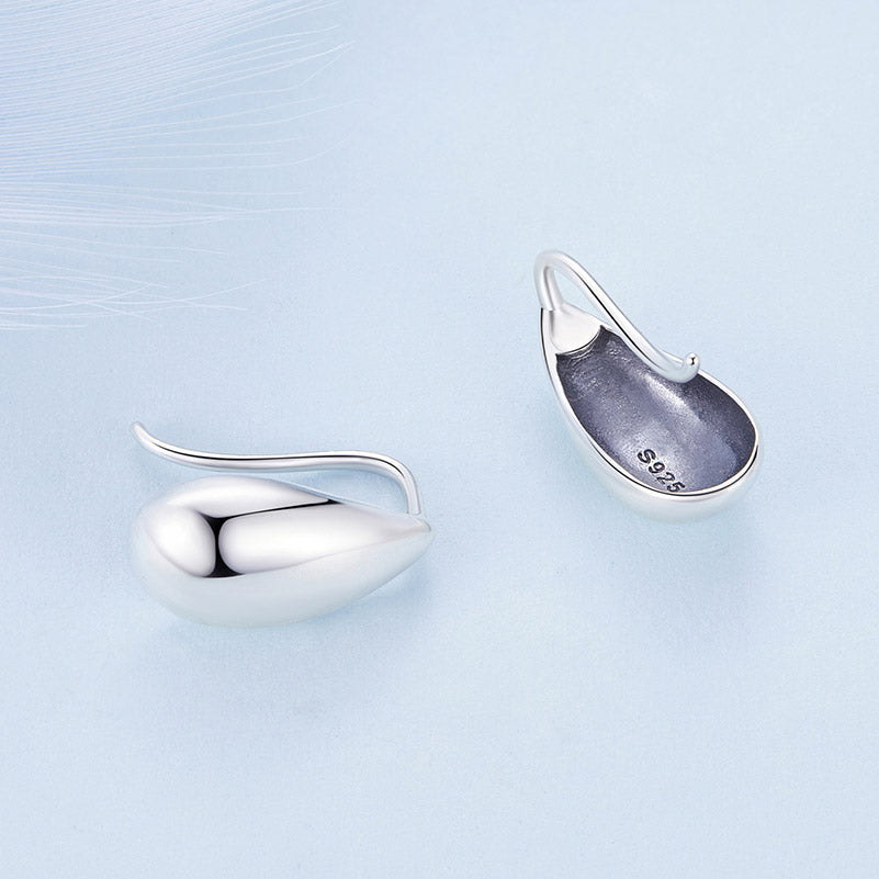 Teardrop Stud Earrings in 925 Sterling Silver - Aspect Jewellery#color_silver