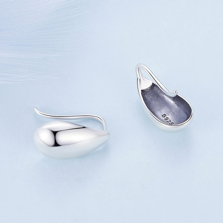 Teardrop Stud Earrings in 925 Sterling Silver - Aspect Jewellery#color_silver