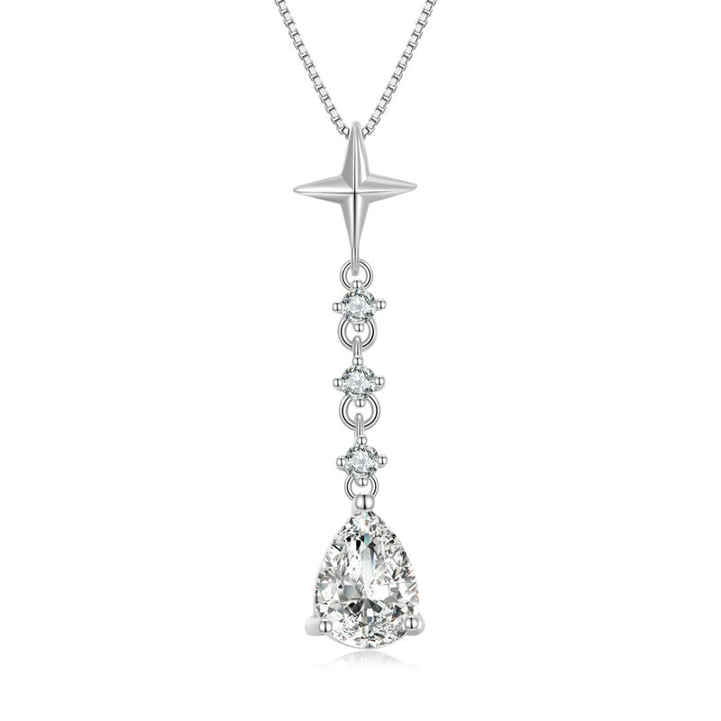 Dazzling Crystal Necklace 925 Sterling Silver - Aspect Jewellery