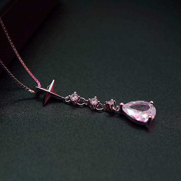 Dazzling Crystal Necklace 925 Sterling Silver - Aspect Jewellery