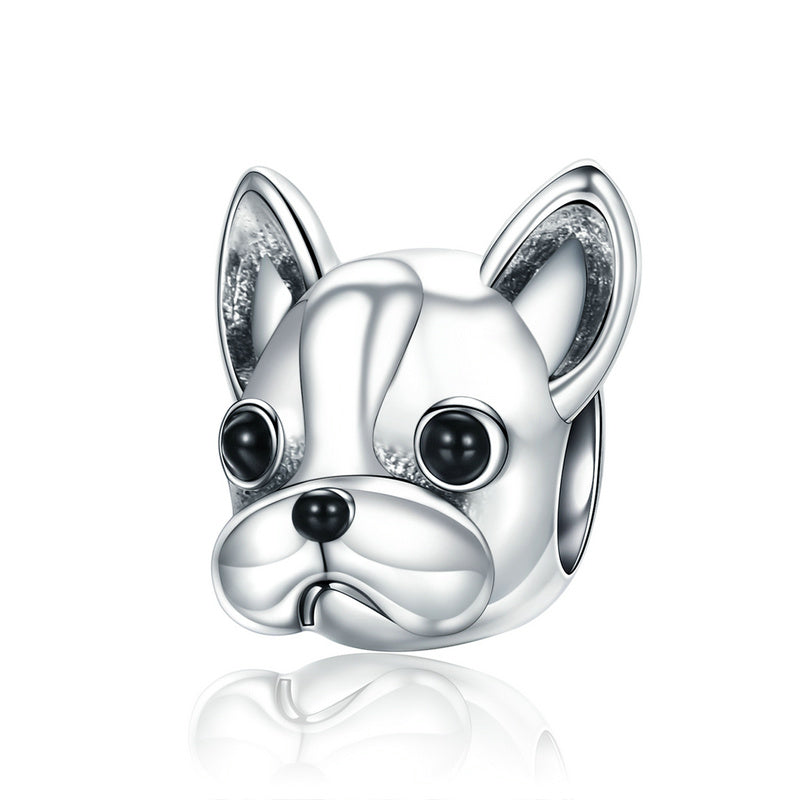 Cute French Bulldog, Dog Charm in 925 Sterling Silver - Aspect Jewellery