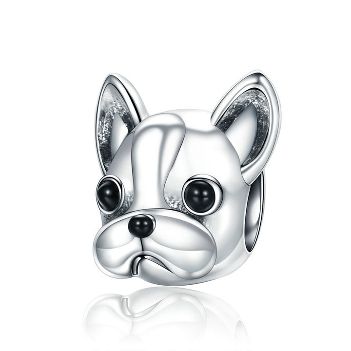 Cute French Bulldog, Dog Charm in 925 Sterling Silver - Aspect Jewellery