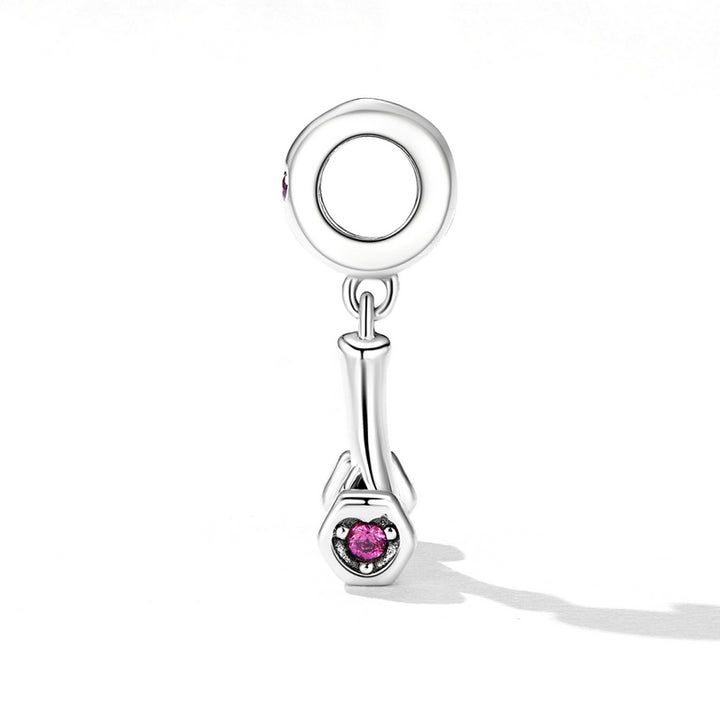 Gym Lover Weight Charm - pendant in 925 Sterling Silver - Aspect Jewellery