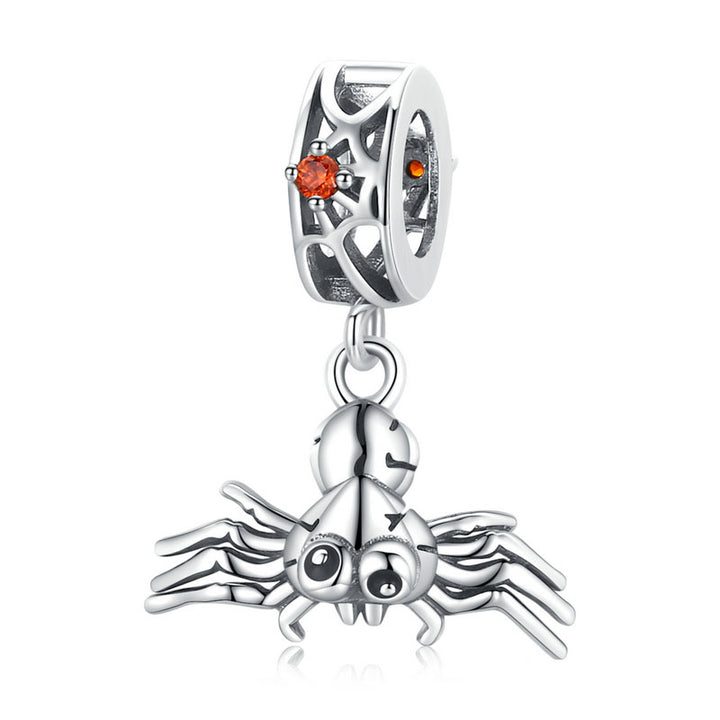 Halloween Spider Charm Pendant in 925 Sterling Silver - Aspect Jewellery