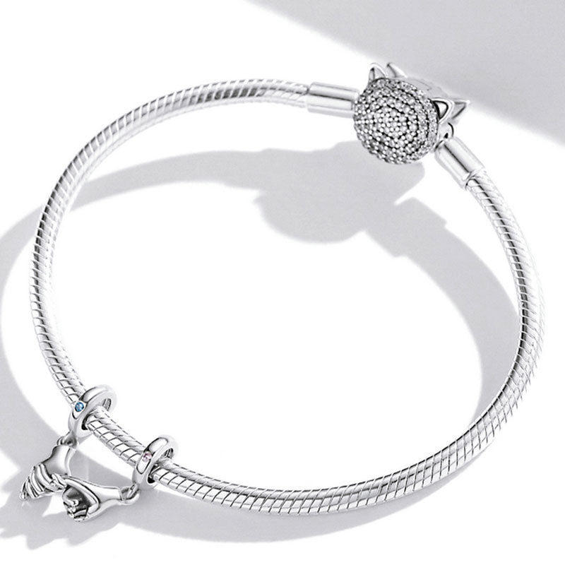 Holding Hands Love Couple Charm in 925 Sterling Silver - Aspect Jewellery