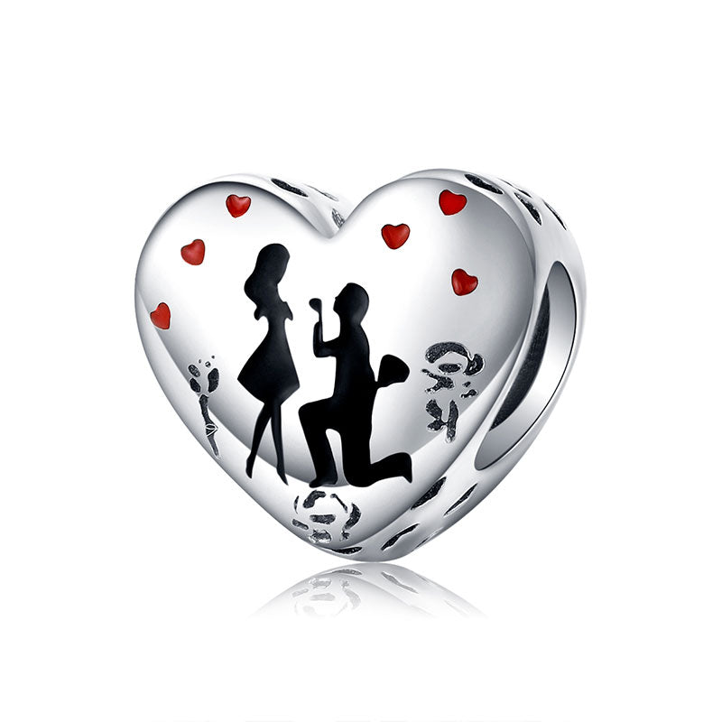 Married Engaged Love Couple Charm in 925 Sterling Silver - Aspect Jewellery