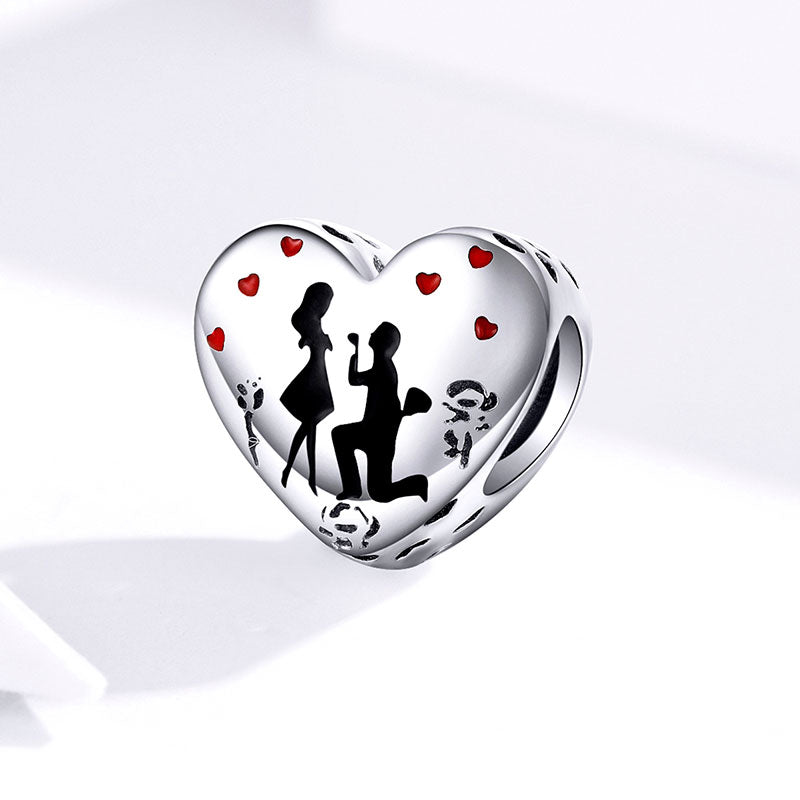 Married Engaged Love Couple Charm in 925 Sterling Silver - Aspect Jewellery