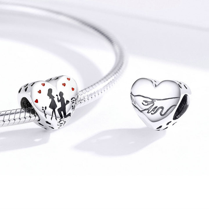 Married Engaged Love Couple Charm in 925 Sterling Silver - Aspect Jewellery