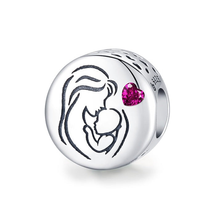 Mother and Child Family Love Charm in 925 Sterling Silver - Aspect Jewellery