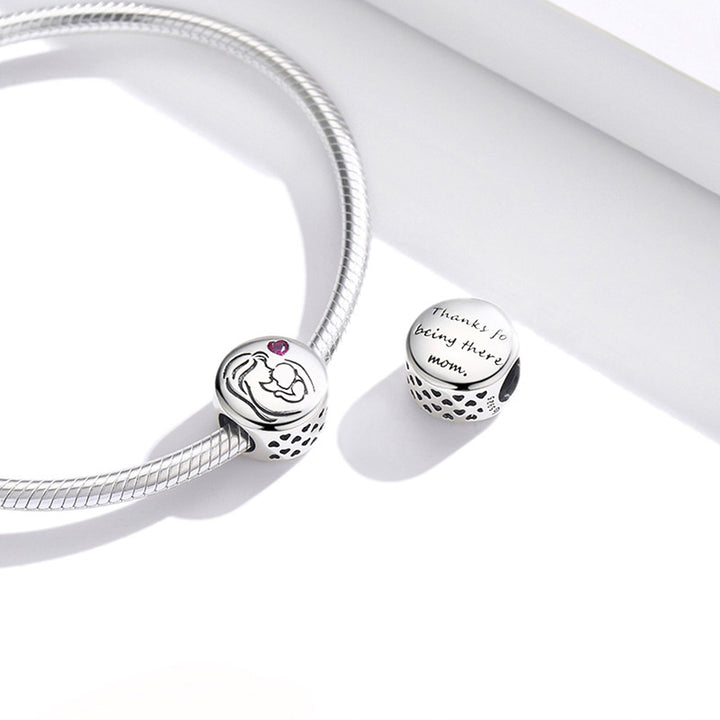 Mother and Child Family Love Charm in 925 Sterling Silver - Aspect Jewellery