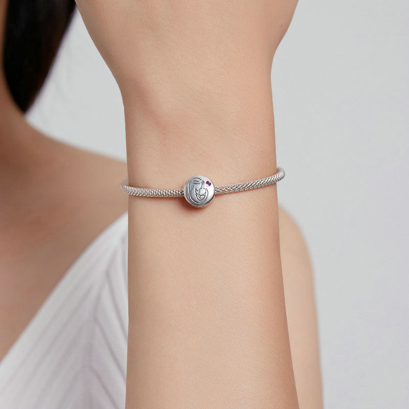 Mother and Child Family Love Charm in 925 Sterling Silver - Aspect Jewellery