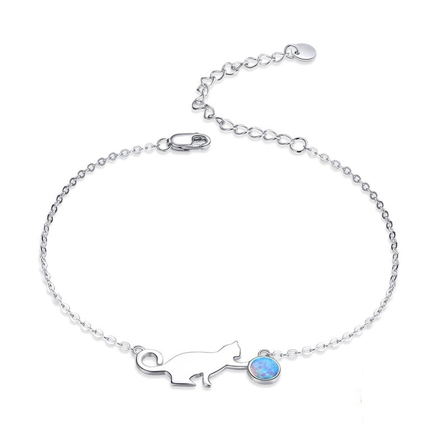 Playful Opal Cat Bracelet - Aspect Jewellery