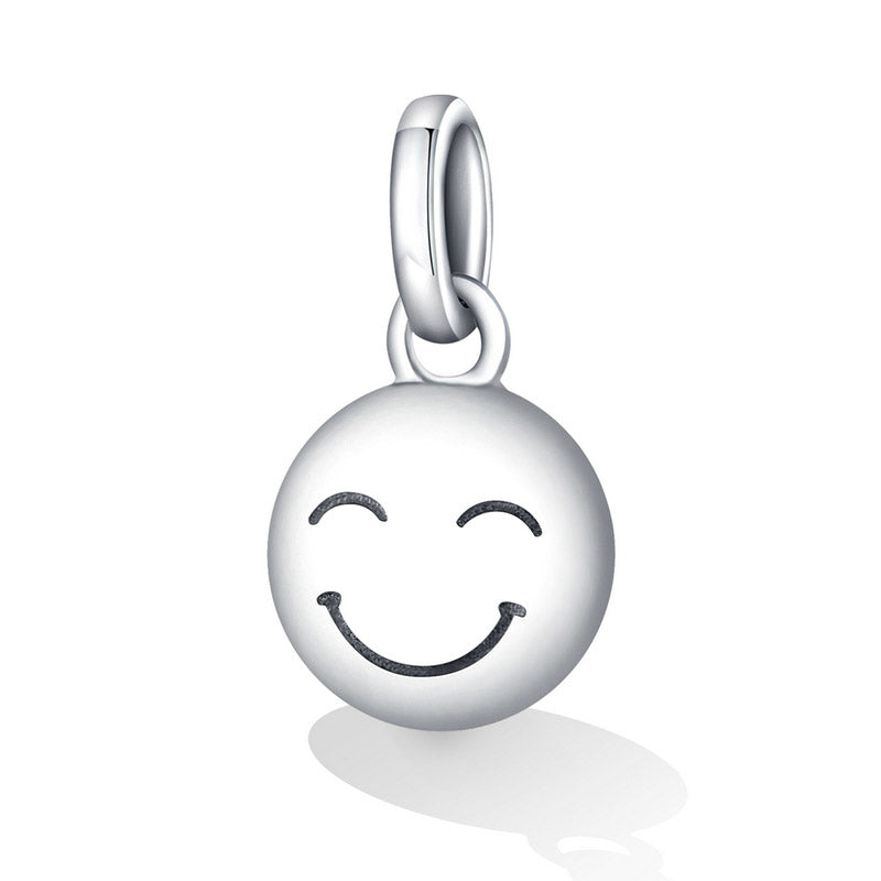 Happy Smiley Face Emoji Pendant in 925 Sterling Silver - Aspect Jewellery