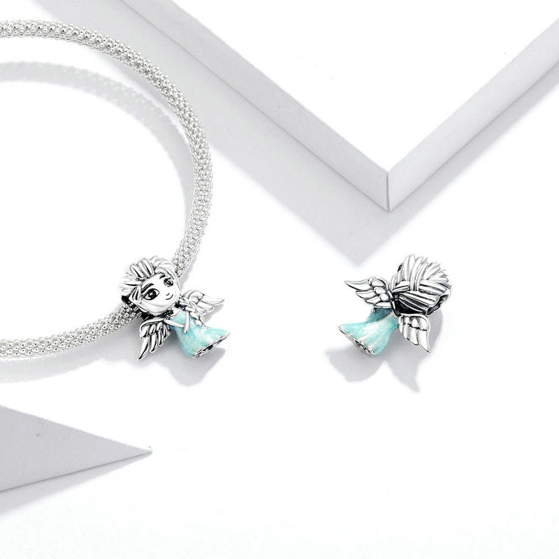 Snow Angel Charm in 925 Sterling Silver - Aspect Jewellery