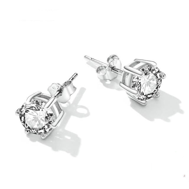 Stud Earrings Cubic Zirconia in 925 Sterling Silver - Aspect Jewellery