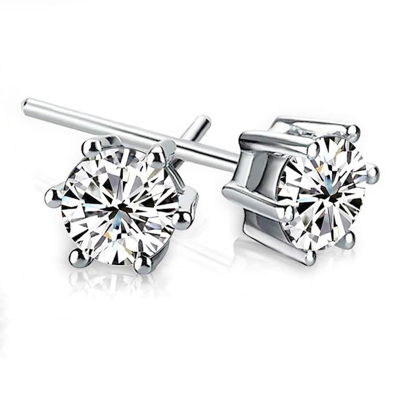 Stud Earrings Cubic Zirconia in 925 Sterling Silver - Aspect Jewellery