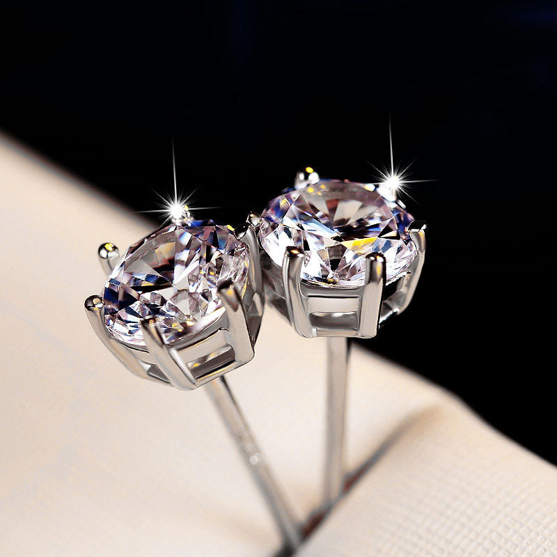 Stud Earrings Cubic Zirconia in 925 Sterling Silver - Aspect Jewellery